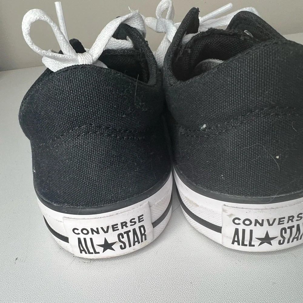 Converse Chuck Taylor All Star Madison Sneakers - Black and White Low-Tops - Picture 2 of 7
